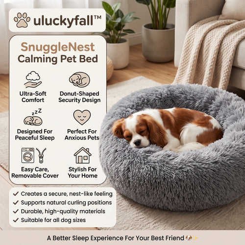 𝒖𝒍𝒖𝒄𝒌𝒚𝒇𝒂𝒍𝒍™ SnuggleNest Calming Pet Bed
